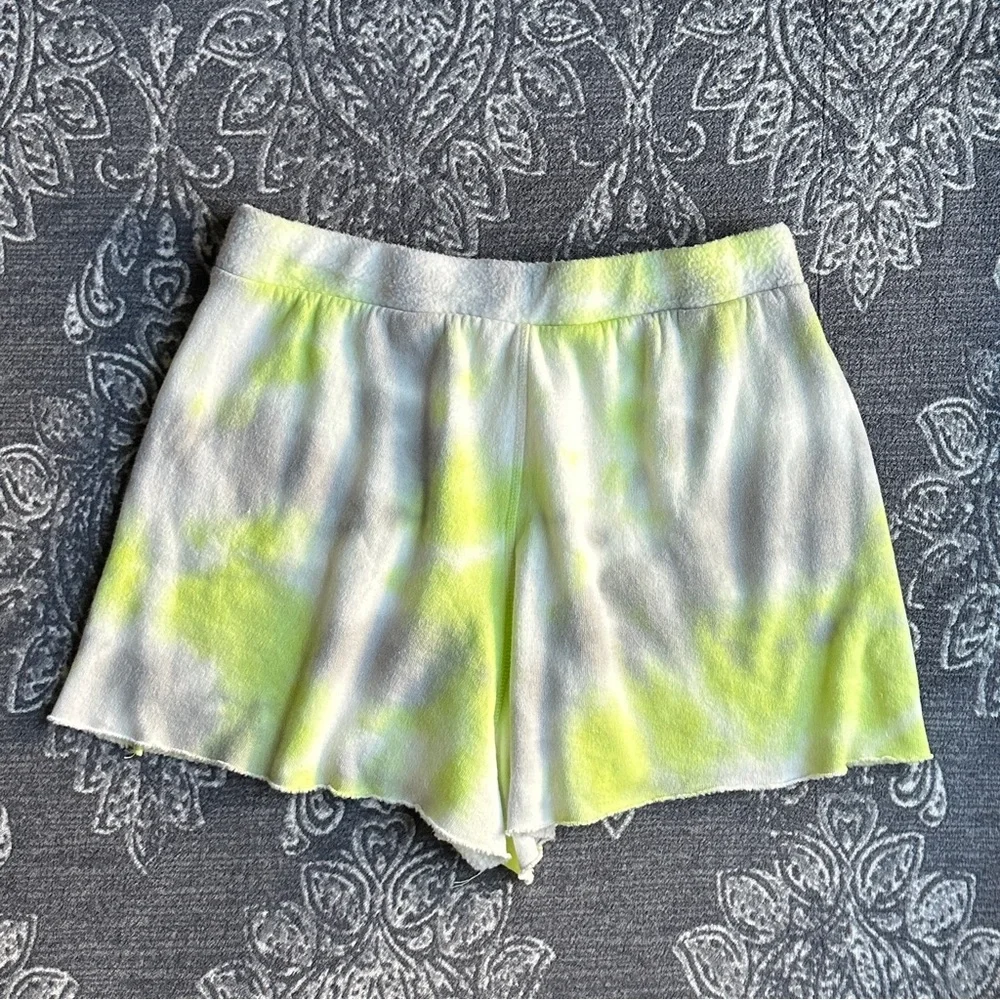 Free People Kelly Washed Tie Dye Set in Lime Size Large